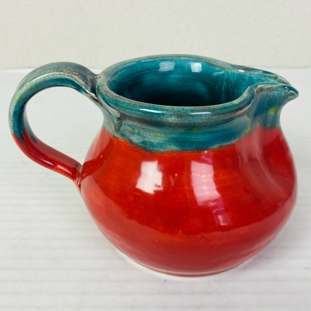 Studio Pottery Creamer Pitcher Signed And Dated